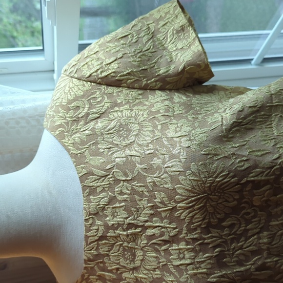 J. CREW Metallic Foil Jacquard Top 4 - Picture 6 of 13